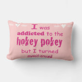 私はホキーポキータイポグラフィ引用文に中毒 ランバークッション (正面)