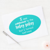 私はホキーポキータイポグラフィ引用文に中毒 楕円形シール (封筒)