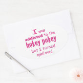 私はホキーポキータイポグラフィ引用文に中毒 楕円形シール (封筒)