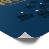 私はホグワーツ™抽象芸術ボートに乗りたい ポスター (角)