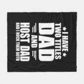 私はホストパパの父最高のの日アイディアの2つのタイトルを持っている フリースブランケット (正面(横))