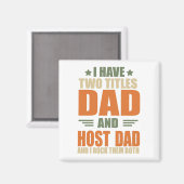 私はホストパパの父最高のの日アイディアの2つのタイトルを持っている マグネット (正面/裏面)