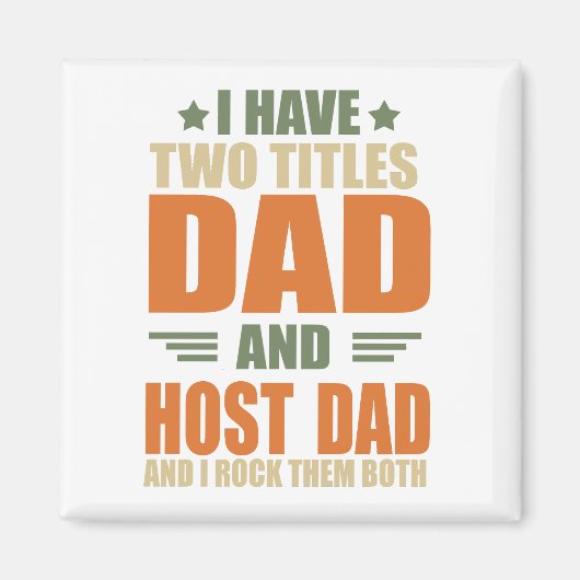 私はホストパパの父最高のの日アイディアの2つのタイトルを持っている マグネット (正面)