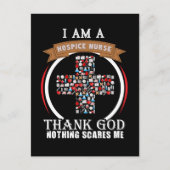 私はホスピス看護師です、神様に感謝して何も怖がりません ポストカード (正面)