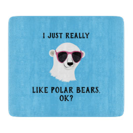 私はホッキョクグマが本当に好き カッティングボード