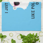 私はホッキョクグマが本当に好き キッチンタオル (折り畳み)