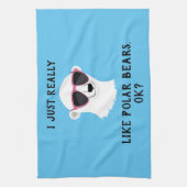 私はホッキョクグマが本当に好き キッチンタオル (縦)