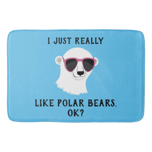 私はホッキョクグマが本当に好き バスマット (正面)
