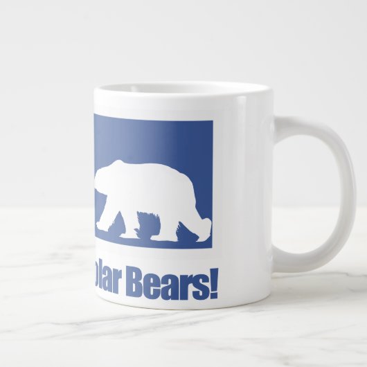 私はホッキョクグマに投票 – Mug ジャンボコーヒーマグカップ (右)