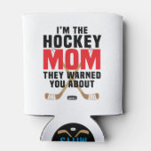私はホッケーの母よ警告り赤について 缶クーラー (裏面)