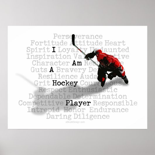 私はホッケープレイヤーのプリントとポスター ポスター (正面)