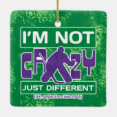 私はホッケー熱狂するゴアおもしろいリーオーナメント セラミックオーナメント (裏面)