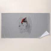 私はホッケー選手です ビーチタオル (正面)