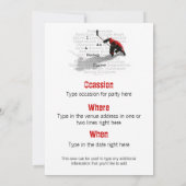 私はホッケー·プレーヤー·パーティの招待状 招待状 (裏面)