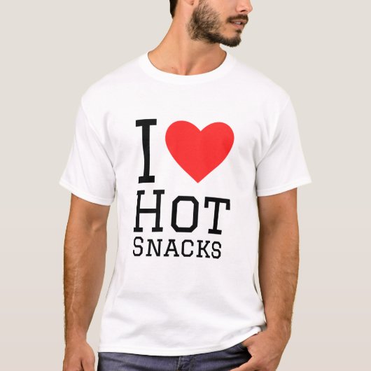 私はホットスナックが大好きだ Tシャツ (正面)