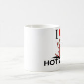 私はホットソースを愛します コーヒーマグカップ (中央)
