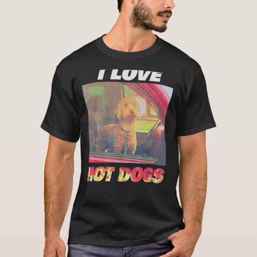 私はホットドッグが大好き Tシャツ (正面)