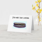 私はホットドッグよりもあなたを愛している カード (黄色い花)