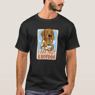 私はホットドッグを焼く犬ではない ダックスフンド ユーモア Tシャツ