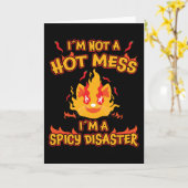 私はホットメスじゃない 私はスパイシーディザスター チリ ギフト カード (黄色い花)