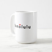 私はホノルルが大好き コーヒーマグカップ (正面左)