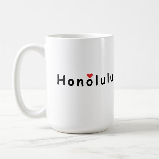 私はホノルルが大好き コーヒーマグカップ (左)