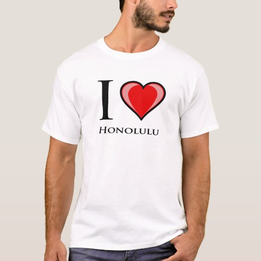 私はホノルルを愛します Tシャツ (正面)