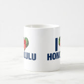 私はホノルルキュートハワイアンハイビスカスフラワーが大好き コーヒーマグカップ (中央)