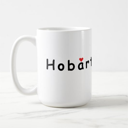 私はホバートを愛している コーヒーマグカップ (左)