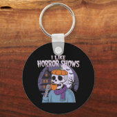 私はホラーショーのグラフィック不気味デザインが好き キーホルダー (裏面)