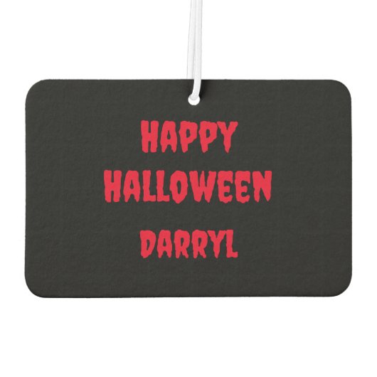 私はホラー映画が大好き血ハロウィーン カーエアーフレッシュナー (裏面)