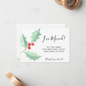 私はホリームービングアナウンスミニカードを移動した ノートカード (正面/裏面インサイチュ)