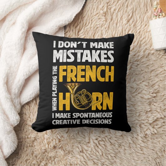 私はホルンが嫌な時は遊間違いフランスのをしない クッション (ブランケット)
