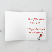 私はホワイトクリスマスのデザインの夢を見ています シーズンカード (内部)