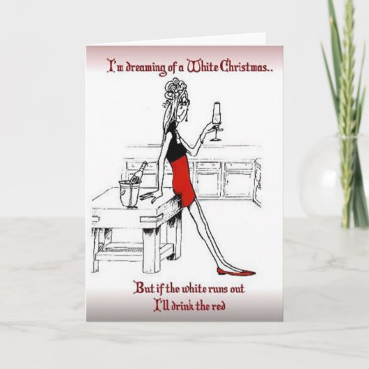 私はホワイトクリスマスの挨拶状の夢を見ています シーズンカード (正面)