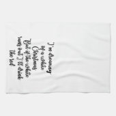 私はホワイトクリスマスタオルの夢を見ています キッチンタオル (横)