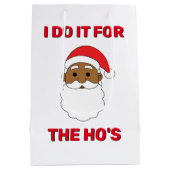 私はホーのアフリカ系アメリカ人サンタ・ホワイトのためにやっている ミディアムペーパーバッグ (裏面)