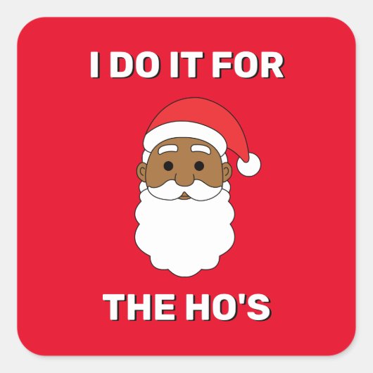 私はホーのアフリカ系アメリカ人サンタ・レッドのためにやっている スクエアシール (正面)