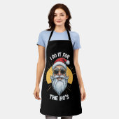 私はホーのクリスマスサンタおもしろいのためだ エプロン (着用した状態)