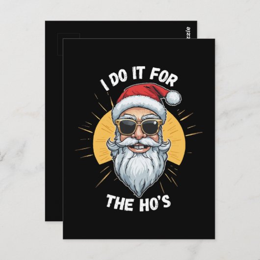 私はホーのクリスマスサンタおもしろいのためだ ポストカード (正面/裏面)