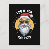 私はホーのクリスマスサンタおもしろいのためだ ポストカード (正面)