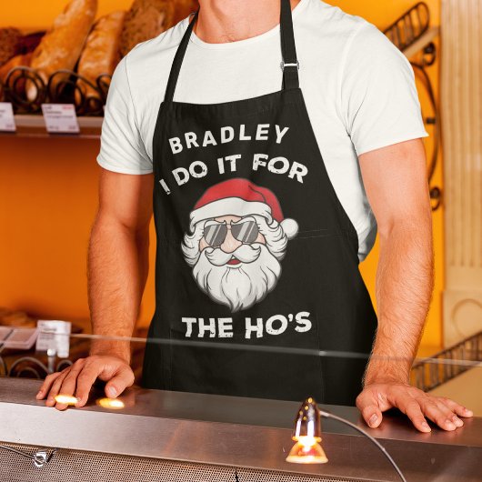 私はホーのクリスマスサンタの名前のためにそれを行おもしろいう エプロン