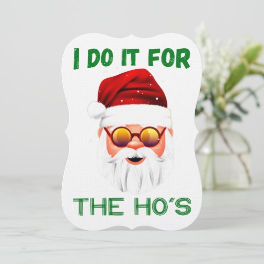 私はホーのクリスマスメンズおもしろいサンタのためだ 招待状 (スタンド正面)