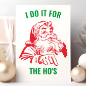 私はホーのサンタクロースのクリスマスおもしろいのためにやってる シーズンカード