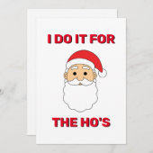 私はホーのサンタクロースの白のためにそれを行いけなう シーズンカード (正面/裏面)