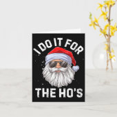 私はホーの不適切なクリスマスのためにおもしろいそれをする カード (黄色い花)