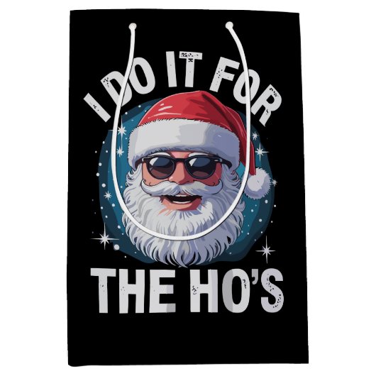 私はホーの不適切なクリスマスのためにおもしろいそれをする ミディアムペーパーバッグ (正面)