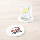 私はホーはクリスマスのクリスマスを飲みおもしろいながら打った コースター (側面)