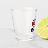 私はホーはクリスマスのクリスマスを飲みおもしろいながら打った ショットグラス (左)