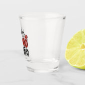 私はホーはクリスマスのクリスマスを飲みおもしろいながら打った ショットグラス (右)
